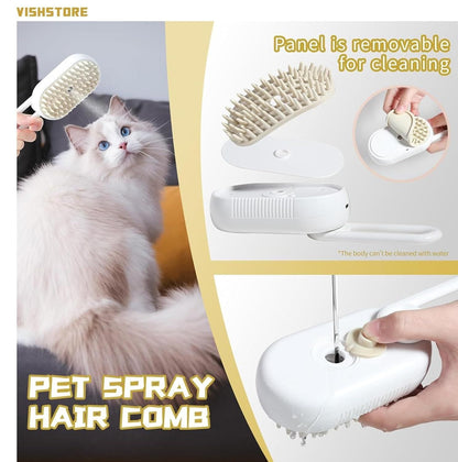 🐾 Pet Steamy Brush — For Dogs & Cats 🐾